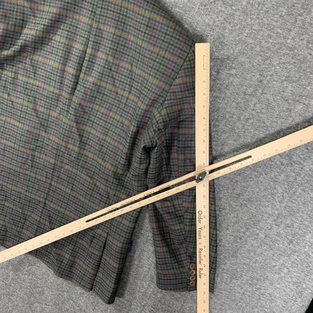 Robert Graham Blazer Jacket Men 40 Classic Check Windowpane Paisley Sport Coat